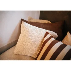 Pomax Coussins-NOGARA - coussin - lin / coton - L 50 x W 50 cm - naturel