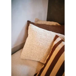 Pomax Coussins-NOGARA - coussin - lin / coton - L 50 x W 50 cm - naturel
