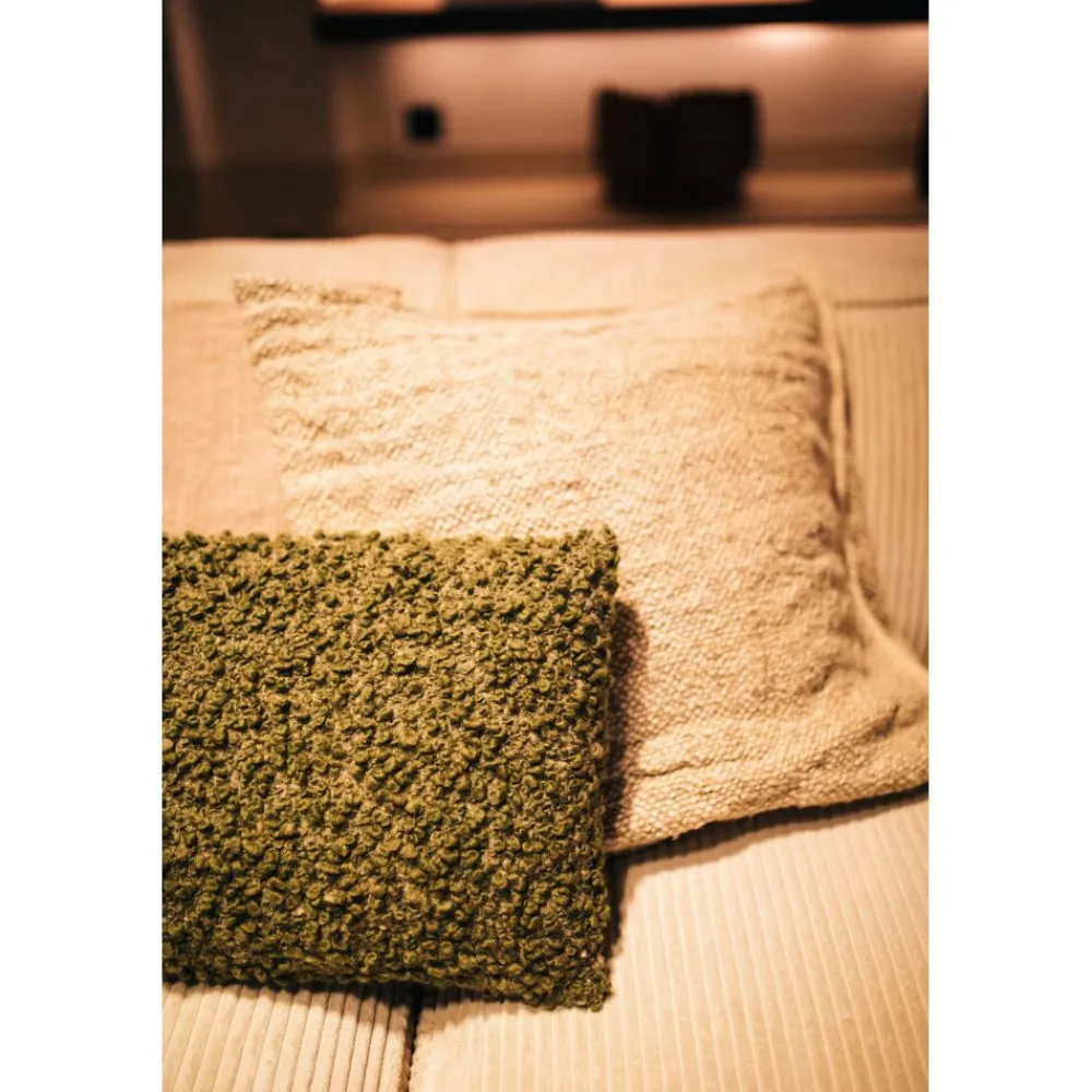 Pomax Coussins-NOGARA - coussin - lin / coton - L 50 x W 50 cm - naturel