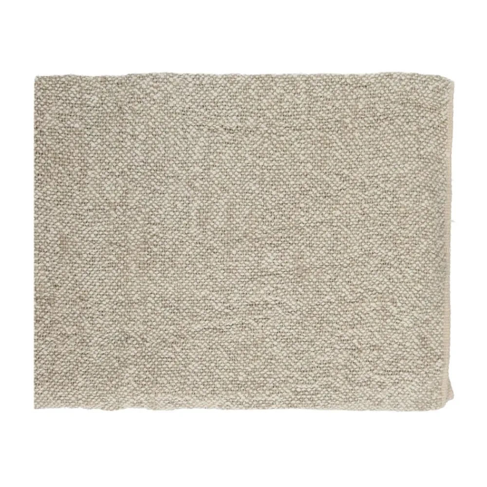 Pomax Plaids-NOGARA - plaid - lin / coton - L 170 x W 130 cm - naturel