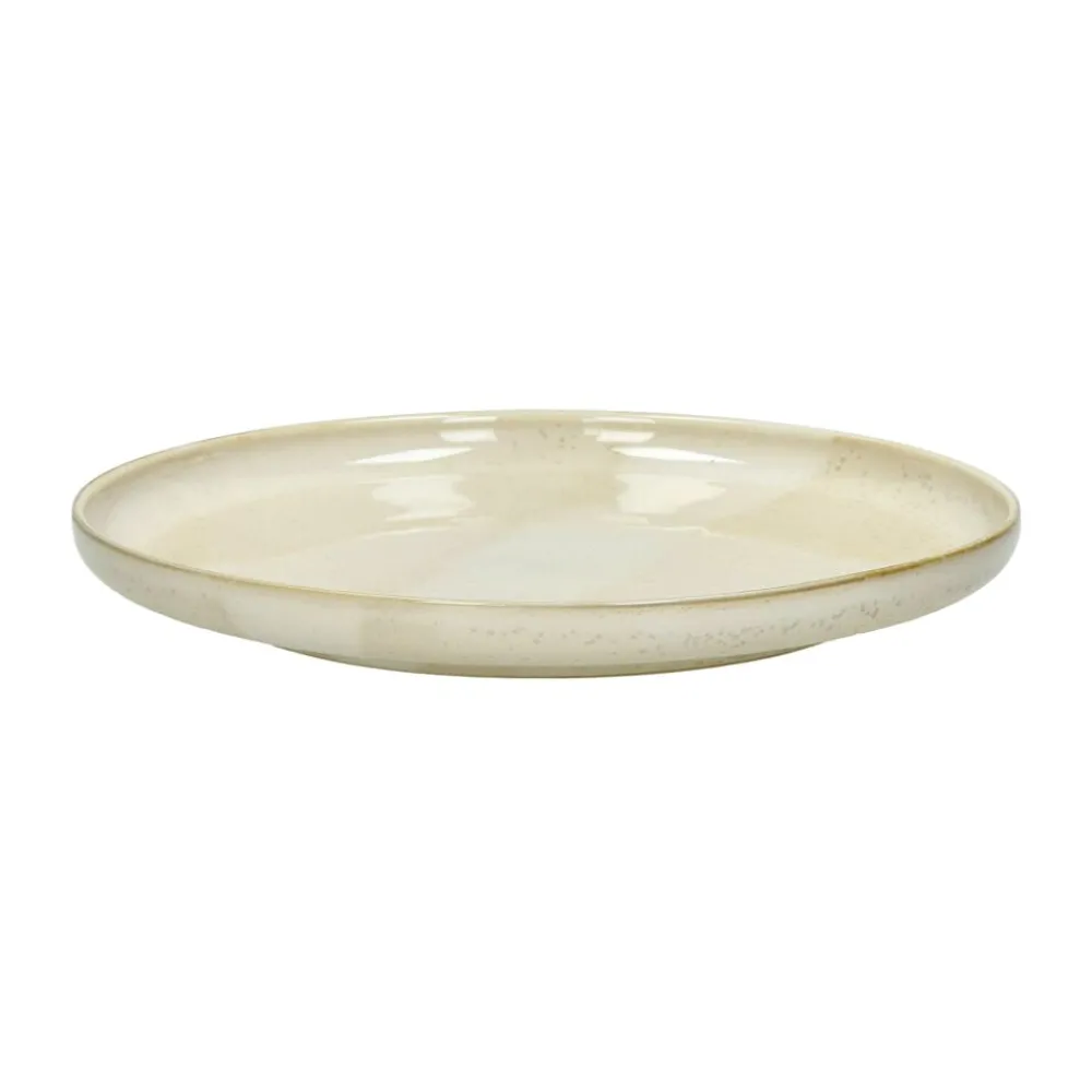 Pomax Vaisselle-NOUGAT - assiette à dessert - porcelaine - DIA 20,6 x H 2,6 cm - beige