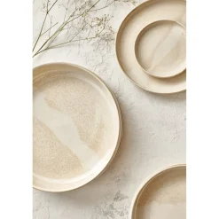 Pomax Vaisselle-NOUGAT - assiette apéritif - porcelaine - DIA 12,5 x H 2 cm - beige