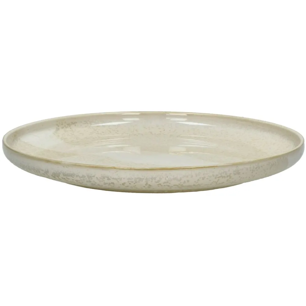 Pomax Vaisselle-NOUGAT - assiette plate - porcelaine - DIA 26 x H 3,3 cm - beige
