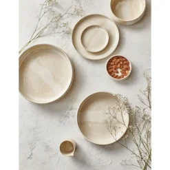 Pomax Vaisselle-NOUGAT - bol à pâtes - porcelaine - DIA 25 x H 5,5 cm - beige
