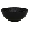 Pomax Vaisselle-NYAKIM - bol à pâtes - porcelaine - DIA 23 x H 9,5 cm - noir