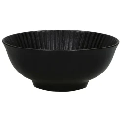Pomax Vaisselle-NYAKIM - bol à pâtes - porcelaine - DIA 23 x H 9,5 cm - noir