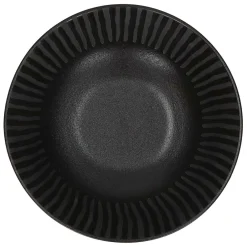 Pomax Vaisselle-NYAKIM - bol à pâtes - porcelaine - DIA 23 x H 9,5 cm - noir