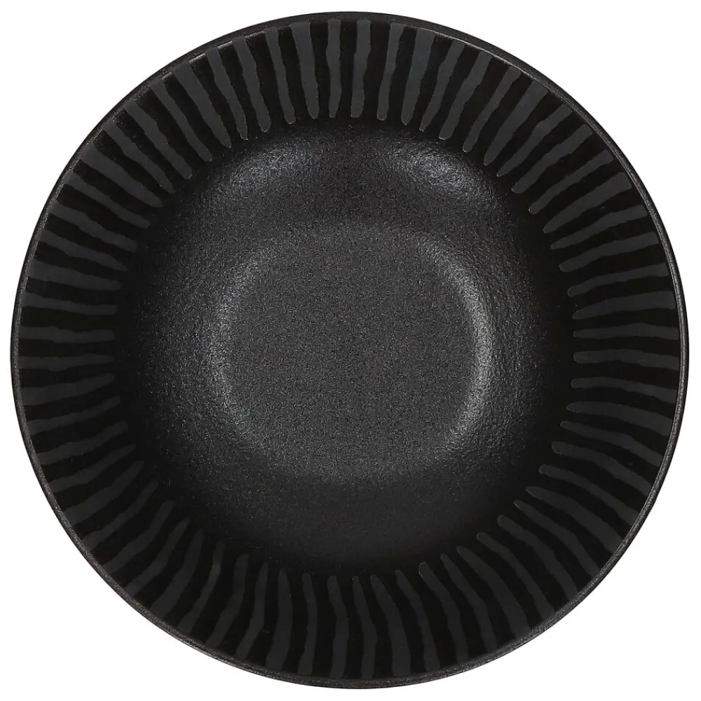 Pomax Vaisselle-NYAKIM - bol à pâtes - porcelaine - DIA 23 x H 9,5 cm - noir