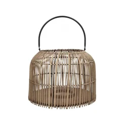 Pomax Lanternes-ODIN - lanterne - rotin - DIA 39 x H 29 cm - naturel