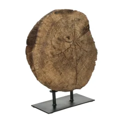 Pomax Objets De Décoration-OKHALI - objet déco - bois / métal - L 11 x W 30 X H 33,5 cm - brun