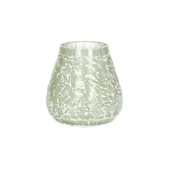 Pomax Photophores / T-lights-OLAF - photophore - verre - DIA 12 x H 12 cm - blanc