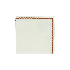 Pomax Linge De Table-OLIVE - serviette - lin / coton - L 45 x W 45 cm - rouille