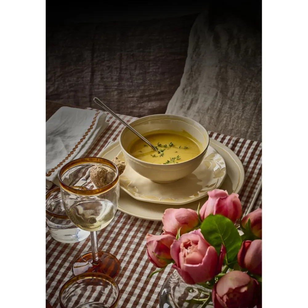 Pomax Linge De Table-OLIVE - serviette - lin / coton - L 45 x W 45 cm - rouille