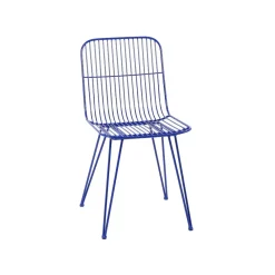 Pomax Chaises-OMBRA - chaise - métal - L 54 x W 43 x H 83 cm - bleu