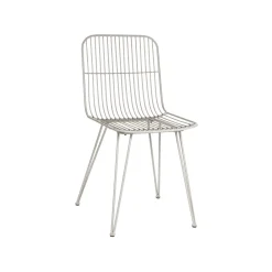 Pomax Chaises-OMBRA - chaise - métal - L 54 x W 43 x H 83 cm - gris clair