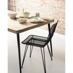 Pomax Chaises-OMBRA - chaise - métal - L 54 x W 43 x H 83 cm - noir