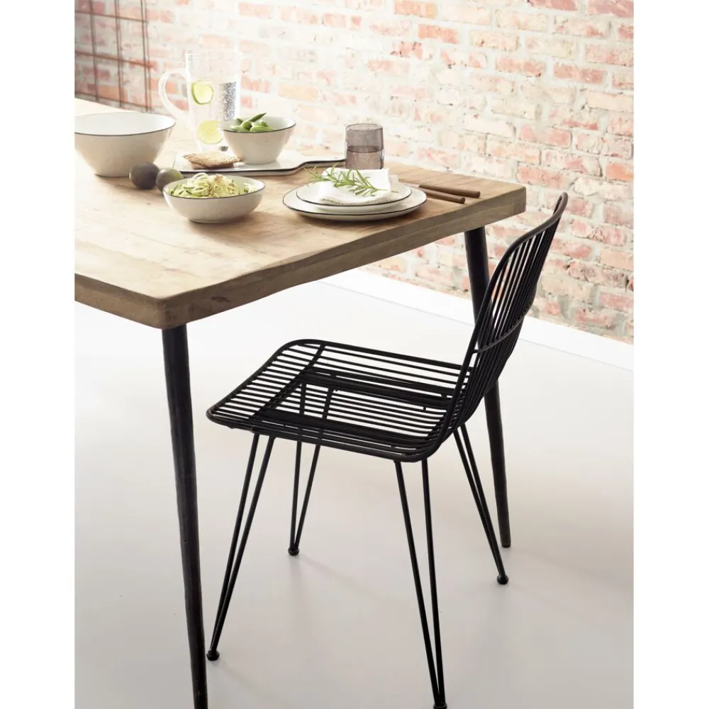 Pomax Chaises-OMBRA - chaise - métal - L 54 x W 43 x H 83 cm - noir