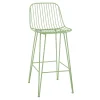 Pomax Chaises De Bar | Tabourets-OMBRA - chaise de bar - métal - L 40 x W 42 x H 90 cm - aqua