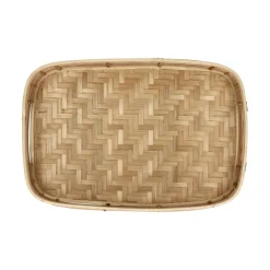 Pomax Plateaux-OSAKA - set/2 plateaus - rotin / bambou - L 40/45 x W 26/30 x H 8/8 cm - naturel