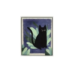 Pomax Tableau / Déco Murale-OSCAR - toile avec cadre - canvas / bois - L 43 x W 4,1 x H 53 cm - bleu