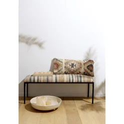 Pomax Bancs-OSIRIS - banc - tissu / métal - L 122 x W 46 x H 43 cm - multicolore