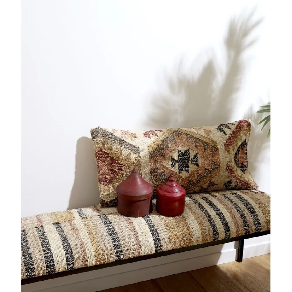 Pomax Bancs-OSIRIS - banc - tissu / métal - L 122 x W 46 x H 43 cm - multicolore