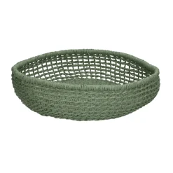 Pomax Paniers À Pain, Couverts Et Serviettes-OSTERIA - bol à fruits - papier - DIA 35 x H 7 cm - vert pâle