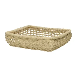 Pomax Paniers À Pain, Couverts Et Serviettes-OSTERIA - panier à serviettes - papier - L 22 x W 22 x H 6 cm - écru