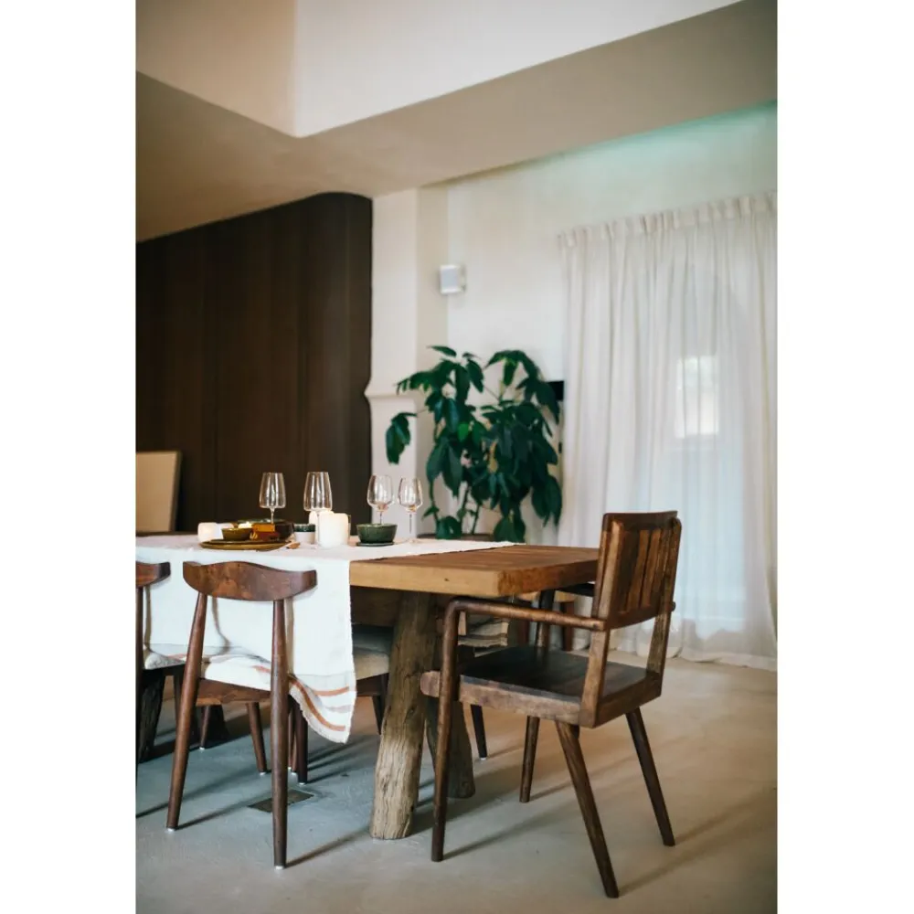 Pomax Tables-OVISTON - table à manger - bois récupéré - L 260 x W 85 x H 76 cm - naturel