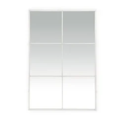 Pomax Miroirs-PALACE - miroir 6 parties - métal - L 80 x W 3,5 x H 118 cm - blanc
