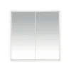 Pomax Miroirs-PALACE - miroir 4 parties - métal - L 80 x W 3,5 x H 80 cm - blanc