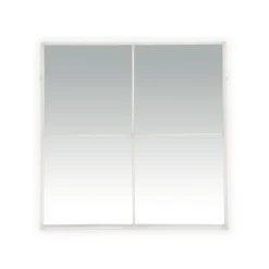 Pomax Miroirs-PALACE - miroir 4 parties - métal - L 80 x W 3,5 x H 80 cm - blanc