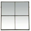 Pomax Miroirs-PALACE - miroir 4 parties - métal - L 80 x W 3,5 x H 80 cm - gris