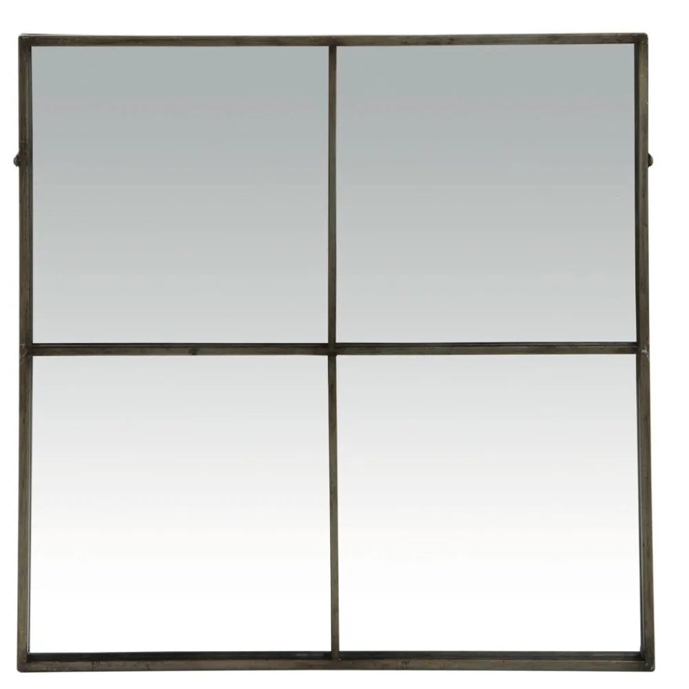 Pomax Miroirs-PALACE - miroir 4 parties - métal - L 80 x W 3,5 x H 80 cm - gris