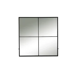 Pomax Miroirs-PALACE - miroir 4 parties - métal - L 80 x W 3,5 x H 80 cm - noir