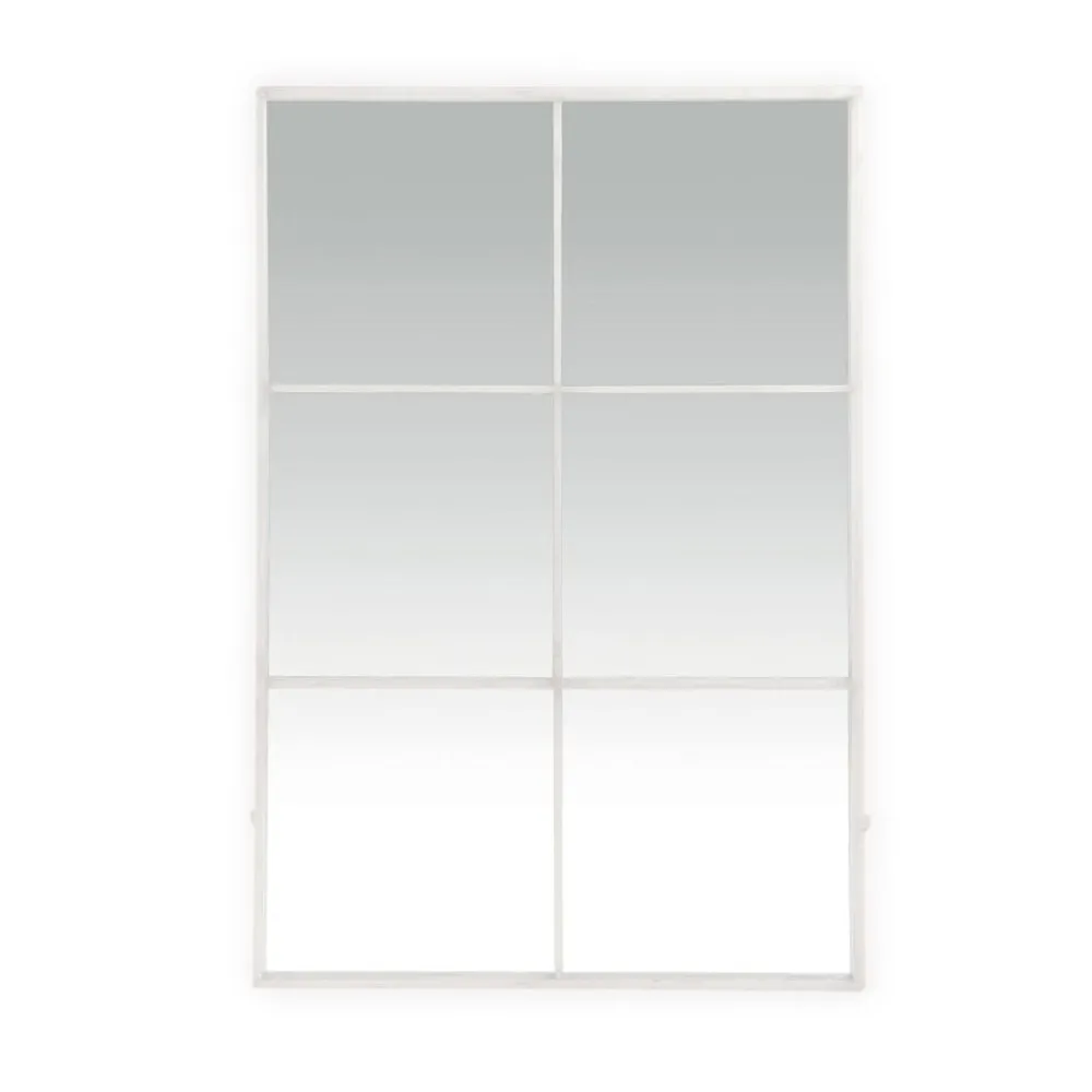 Pomax Miroirs-PALACE - miroir 6 parties - métal - L 80 x W 3,5 x H 118 cm - blanc