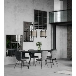 Pomax Miroirs-PALACE - miroir 9 parties - métal - L 118 x W 3,5 x H 118 cm - gris