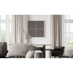 Pomax Miroirs-PALACE - miroir 4 parties - métal - L 80 x W 3,5 x H 80 cm - blanc