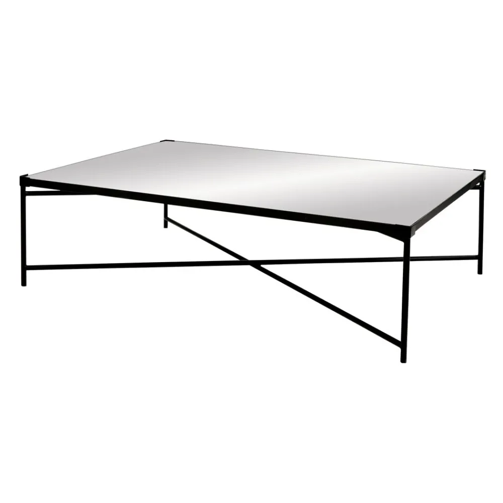 Pomax Concepts Modulaires-PALACE - pieds de table basse pour miroir Palace 35254-10 - métal - L 118 x W 80 x H 35 cm - noir