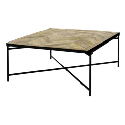 Pomax Concepts Modulaires-PALACE - pieds de table basse pour miroir Palace 35254-05 - métal - L 80 x W 80 x H 35 cm - noir