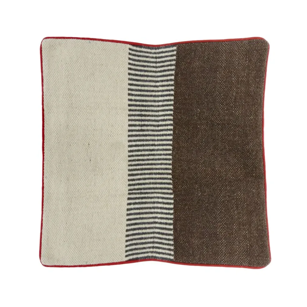 Pomax Coussins De Sol | Coussins-PAMPLONA - coussin - laine / coton - L 60 x W 60 cm - brun