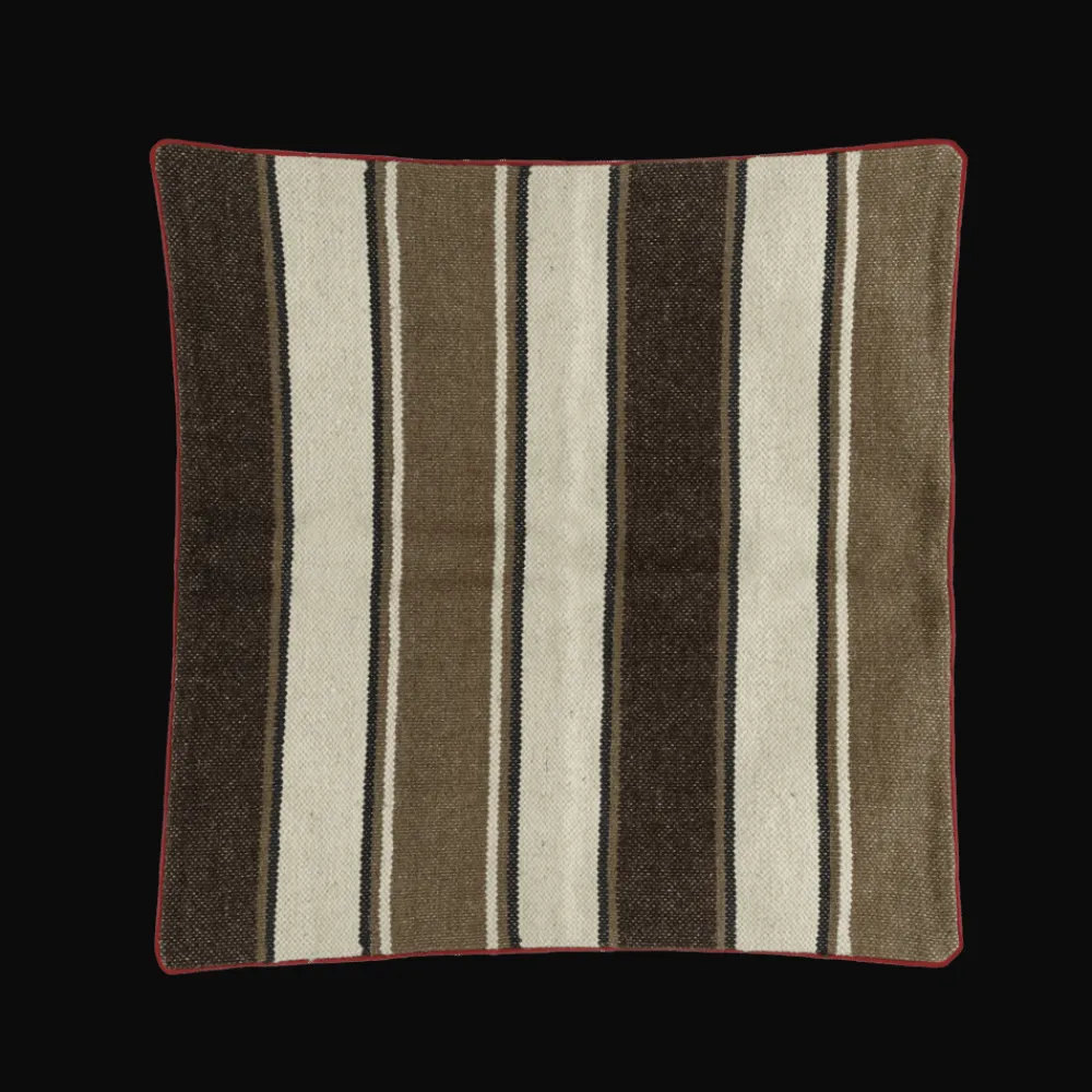 Pomax Coussins De Sol | Coussins-PAMPLONA - coussin - laine / coton - L 80 x W 80 cm - brun