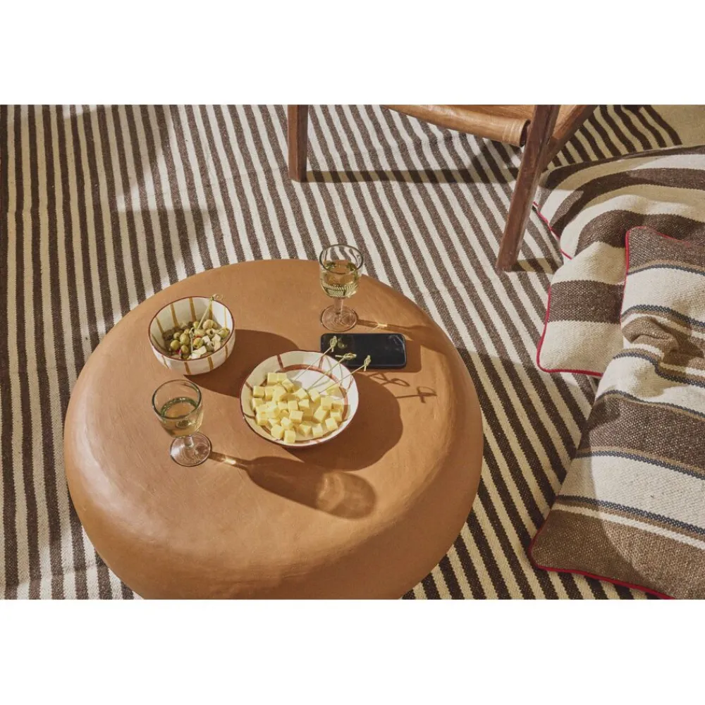 Pomax Coussins De Sol | Coussins-PAMPLONA - coussin - laine / coton - L 80 x W 80 cm - brun