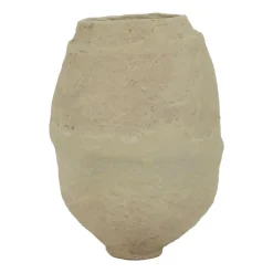 Pomax Objets De Décoration-PAPEL - pot - papier mâché - DIA 50 x H 67 cm - blanc cassé