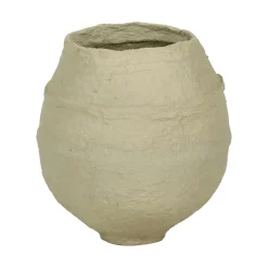 Pomax Objets De Décoration-PAPEL - pot - papier mâché - DIA 45 x H 50 cm - blanc cassé