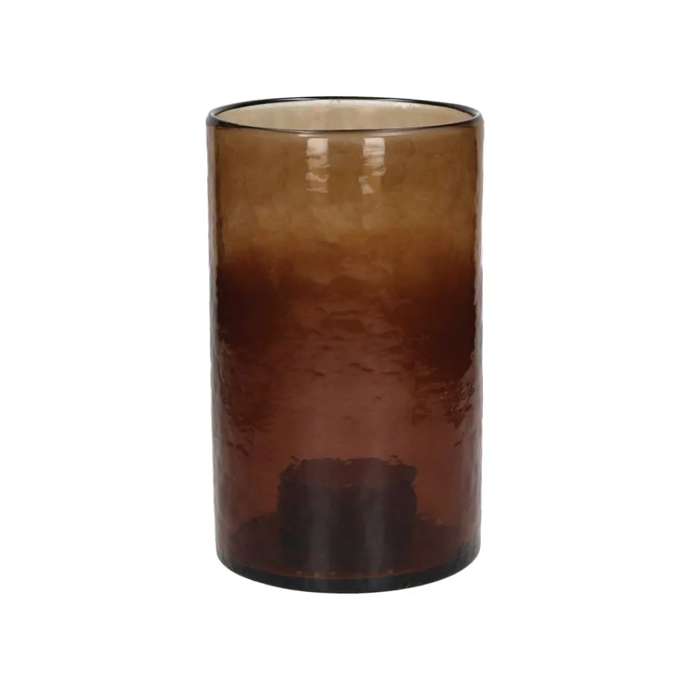 Pomax Photophores / T-lights-PATTI - photophore - verre - DIA 15 x H 25,5 cm - ambre