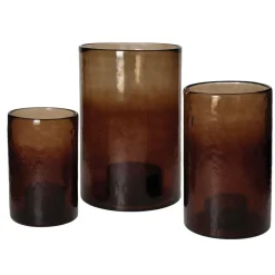 Pomax Photophores / T-lights-PATTI - photophore - verre - DIA 20,25 x H 30,5 cm - ambre