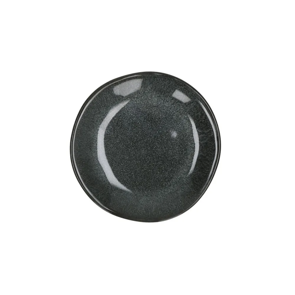 Pomax Vaisselle-PAULINE - assiette apéritif - grès - DIA 14 x H 1,8 cm - gris
