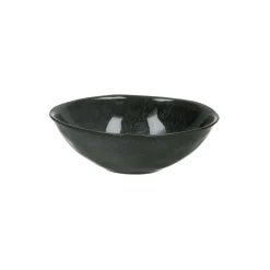 Pomax Vaisselle-PAULINE - assiette creuse - grès - DIA 18 x H 6 cm - gris