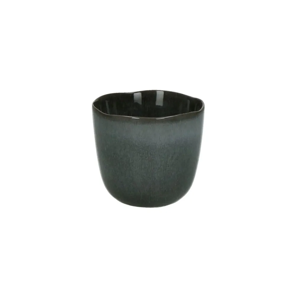 Pomax Vaisselle-PAULINE - gobelet - grès - DIA 8 x H 7,4 cm - gris